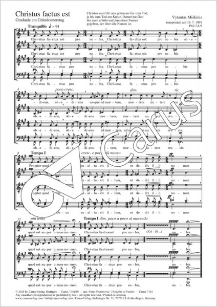 Christus factus est Gradual on Maundy Thursday