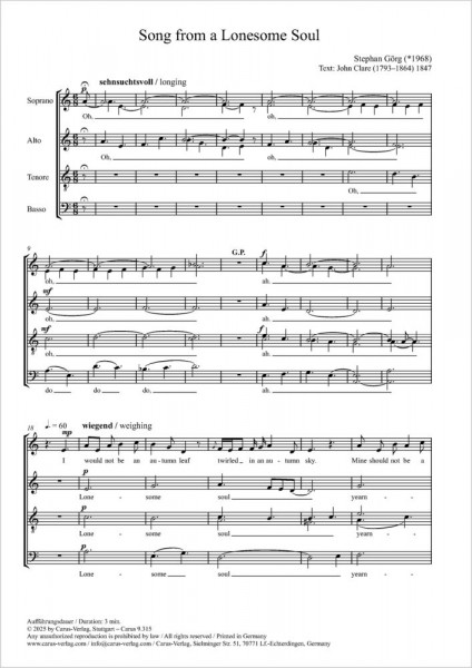 Song from a Lonesome Soul