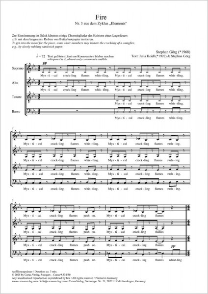 Fire from: Elements. Cycle in Five Movements