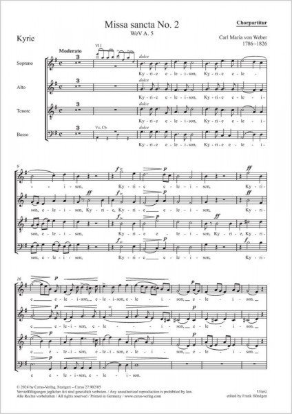 Missa sancta No. 2 Jubel-Messe - WeV A.5, Offertorium WeV A.4, Op. 76
