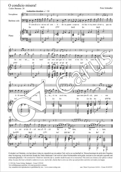 O condicio misera! - E minor from: Perpetuum mobile - Songs from the Codex Buranus