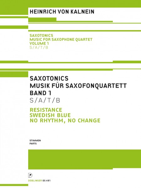Saxotonics Music For Saxophone Quartet Volume 1
