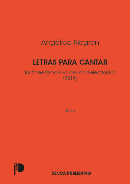 Letras para cantar for three female voices and electronics (2019)