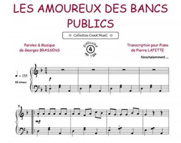 Les amoureux des bancs publics Collection Crock'Music