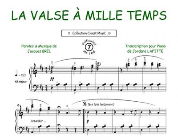 La Valse à Mille Temps Collection Crock'Music