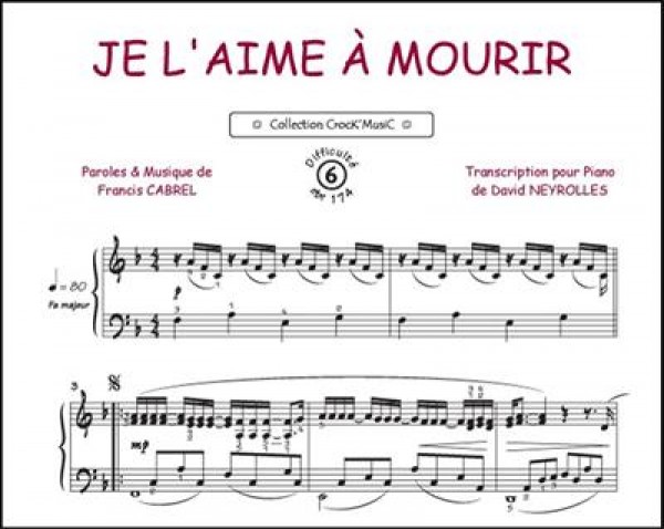 Je l'aime à mourir Collection Crock'Music
