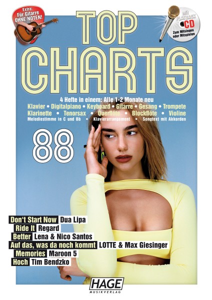 Top Charts 88 Mit CD + Midifiles, USB-Stick