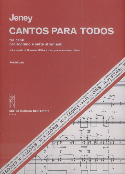 Cantos para todos Tre canti per soprano e sette strumenti sulla poesia di G. Millan