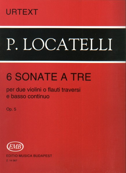 6 Sonate a tre per due violini o flauti traversi e