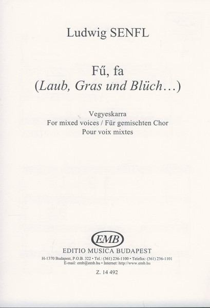 Fü, fa (Laub, Gras und Blüch)