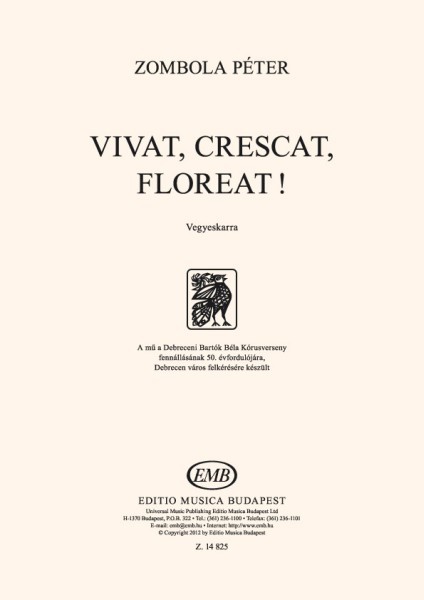 Vivat, crescat, floreat!