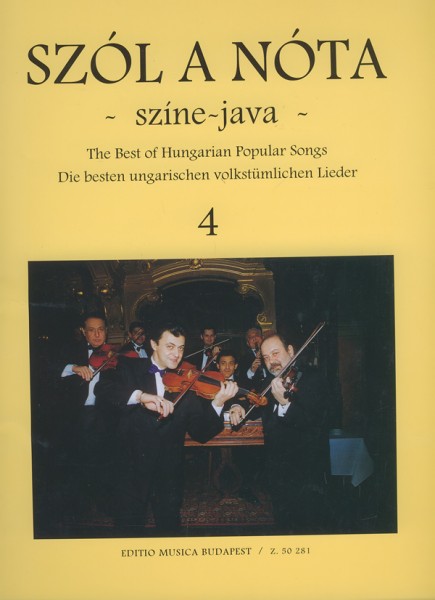 Szol a nota színe-java - 45 Ungarische Lieder Si Sing- und Violinstimme mit Klavierbegleitung und Akkordsymbolen