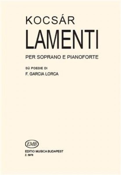 Lamenti Nach Gedichten Von F. García Lorca