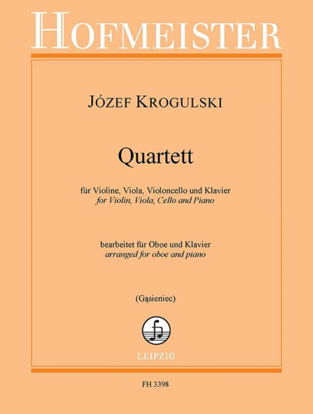 Quartett für Violine, Viola, Cello und Klavier Bearbeitet für Oboe und Klavier