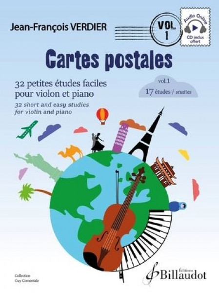 Cartes postales, violon. Volume 1: 17 études