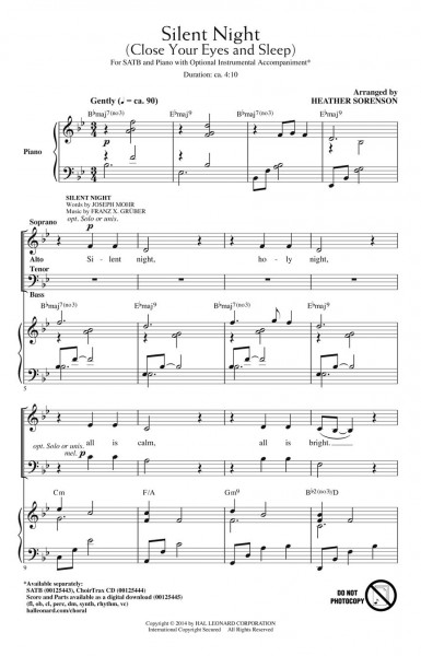 Silent Night (Close Your Eyes and Sleep)
