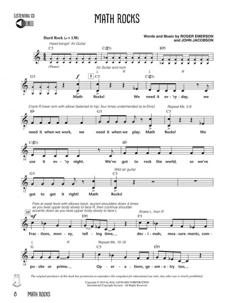 Math Rocks Cross-Curricular Music Fun for the Classroom, Classroom Kit (Book/Listening CD and Perf/Accomp CD)
