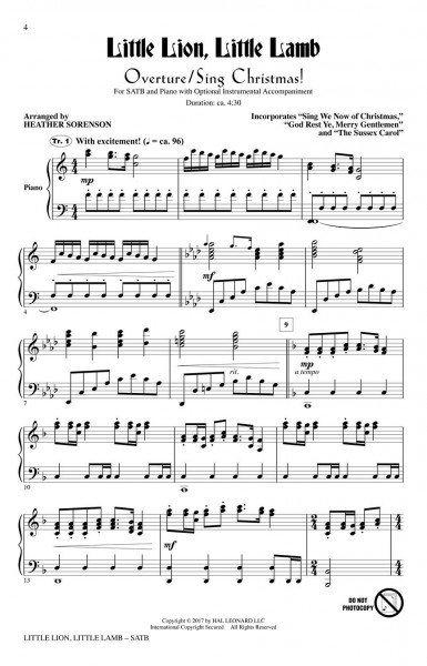 Little Lion, Little Lamb A Cantata for Christmas