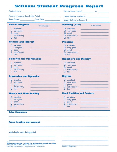 Student Progress Report