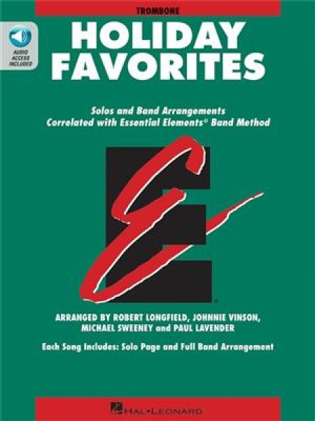 Essential Elements Holiday Favorites Trombone Book with Online Audio