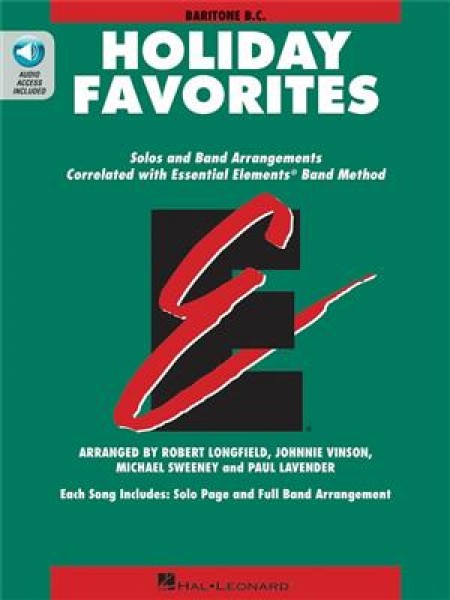 Essential Elements Holiday Favorites Baritone B.C. Book with Online Audio