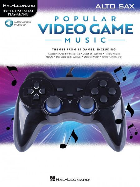 Popular Video Game Music Alto Sax Play-Along Book with Online Audio