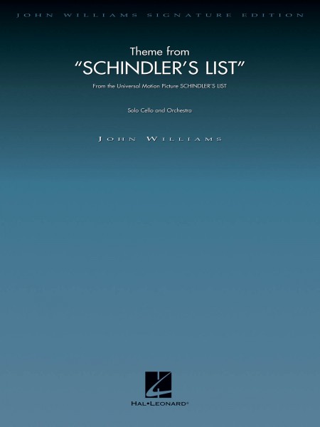 Theme from Schindler's List (Cello and Orchestra) Score and Parts