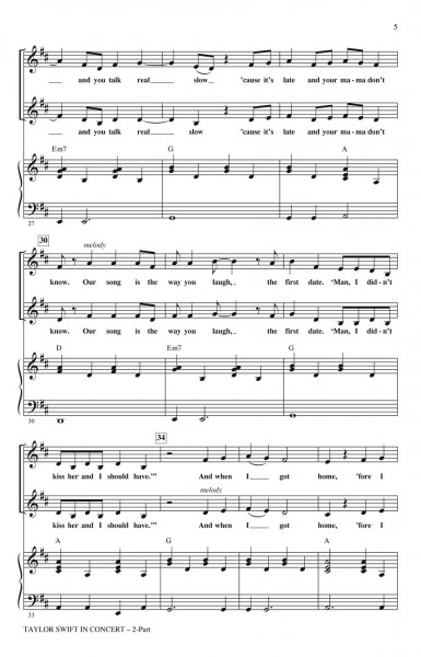 Taylor Swift in Concert Medley