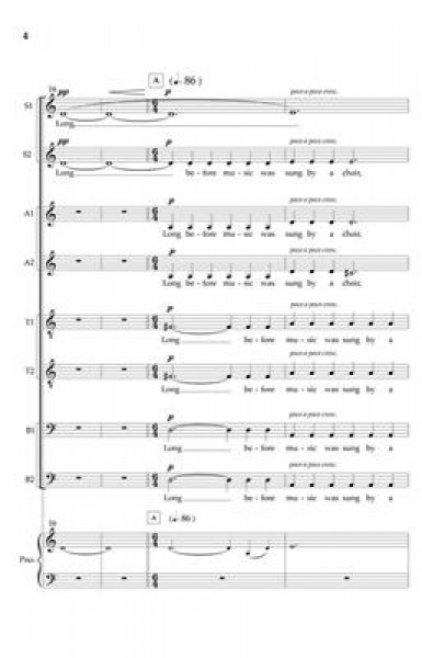 Luminous Night of the Soul SSAATTBB, Piano, String Quartet