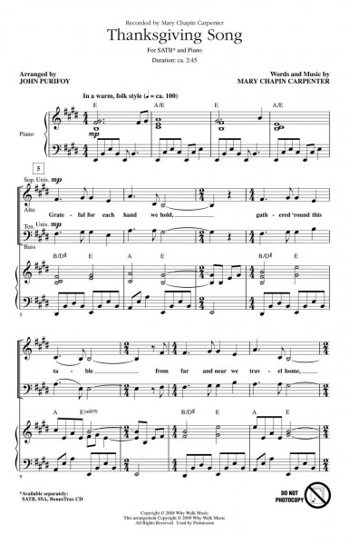 Thanksgiving Song