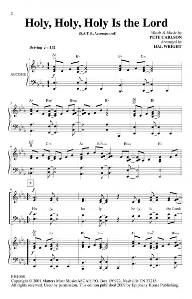Holy, Holy, Holy Is the Lord Accompaniment