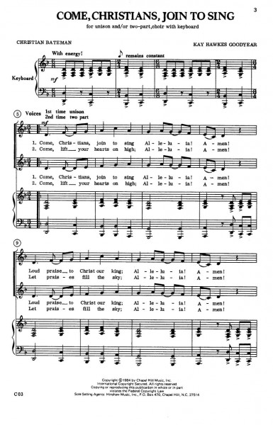 Come, Christians, Join To Sing