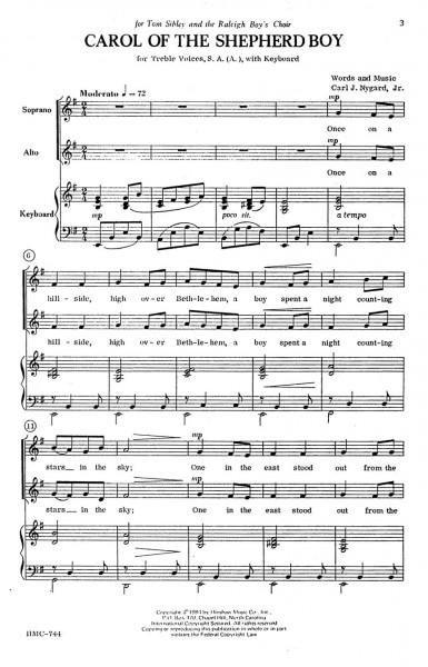 Carol Of The Shepherd Boy