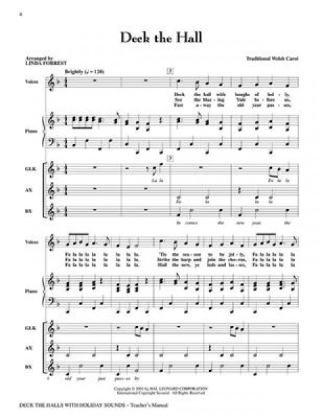 Deck the Halls with Holiday Sounds A Holiday Collection for Voice, Orff and Piano, Singer 10-Pak