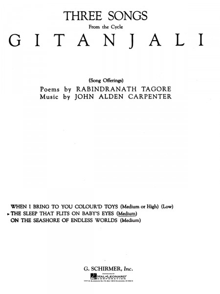 Sleep That Flits on Baby's Eyes (from Gitanjali)