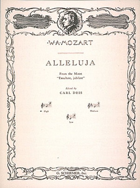 Alleluia (from Exsultate, jubilate) High Voice in F and Piano