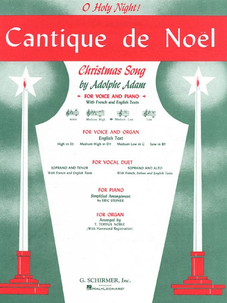 Cantique de Noel (O Holy Night) Medium Low Voice (in C) and Piano