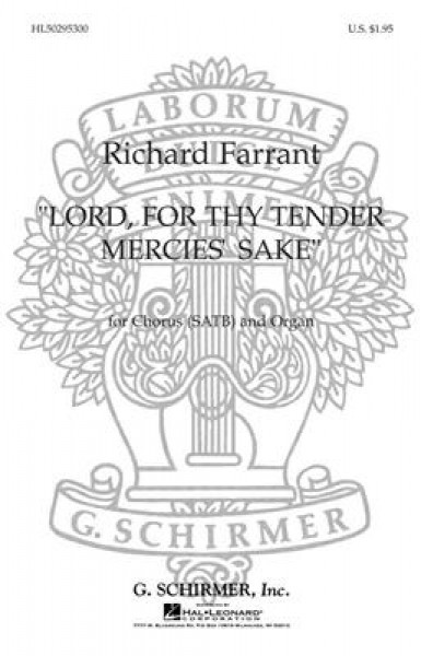 Lord For Thy Tender Mercies Sake With Organ