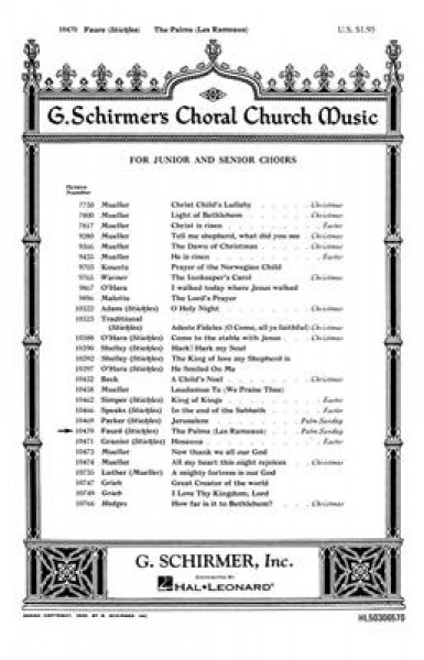 Palms Les Rameaux For Junior & Senior Choirs