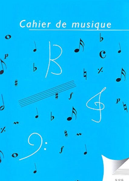 Cahier de Musique 12 portées grand format 48 pages