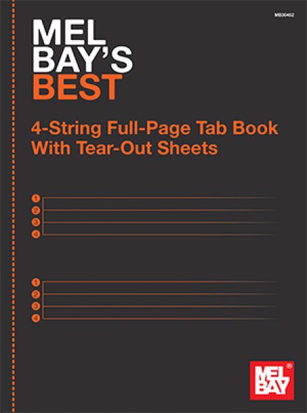 Mel Bay's Best 4-String Full-Page Tab Book With Tear-Out Sheets