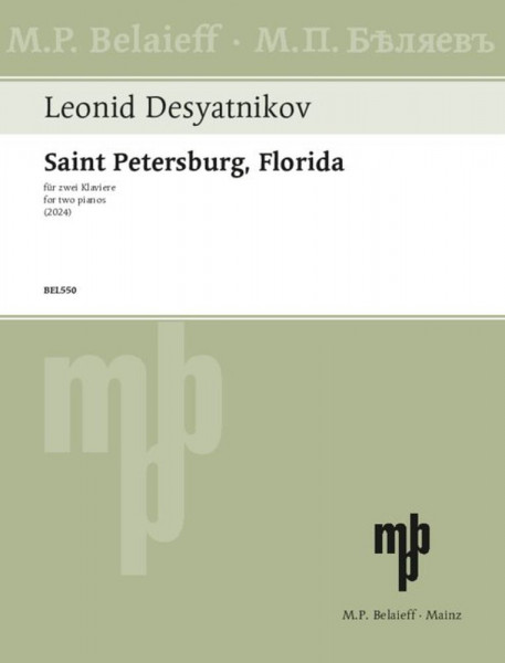 Saint Petersburg, Florida Barkarole für 2 Klaviere