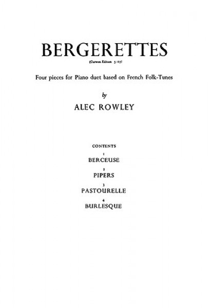 Bergerettes 4 Pieces For Piano