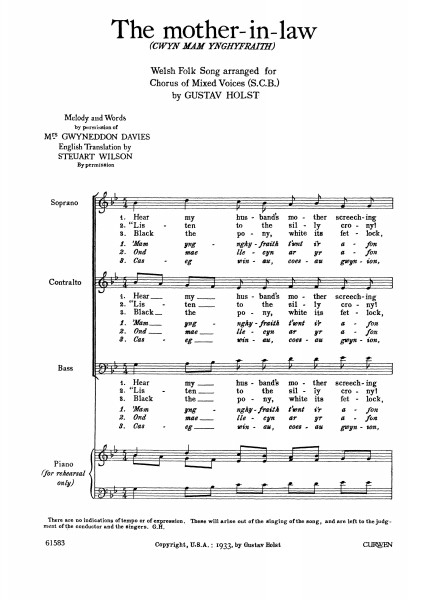 Two Welsh Folk Songs