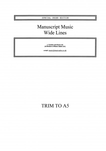 Manuscript Book Wide Lines A5 Bound