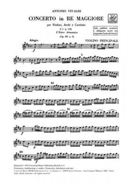 Concerto D Major Op3/9 RV230 F.I-178 - Tomo 414
