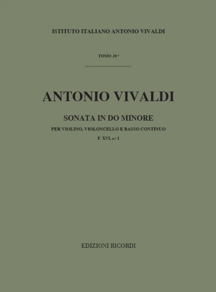Sonata in Do Min. Rv 83 per Violino, Cello e BC F.Xvi-1 - Tomo 20
