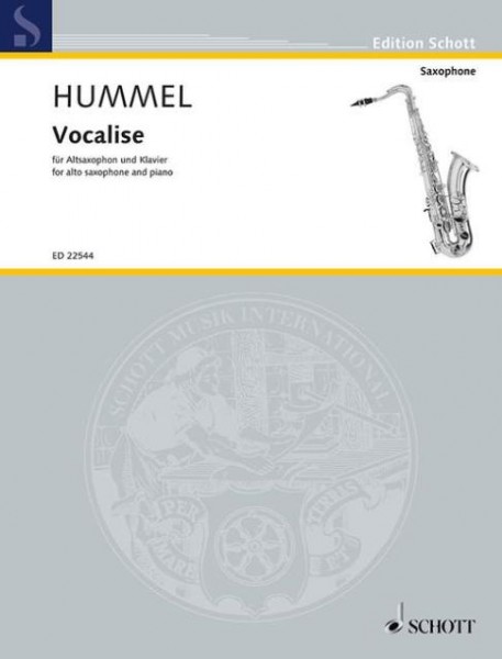 Vocalise für Altsaxophon und Klavier