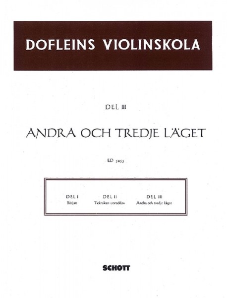 Dofleins Violinskola Band 3 En studiegang for violinspelet - Andra och tredje laget