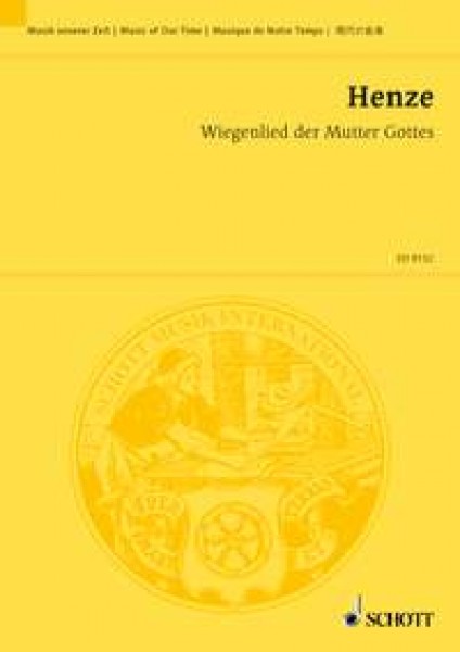 Wiegenlied der Mutter Gottes Words by Lope de Vega (German by Artur Altschul)